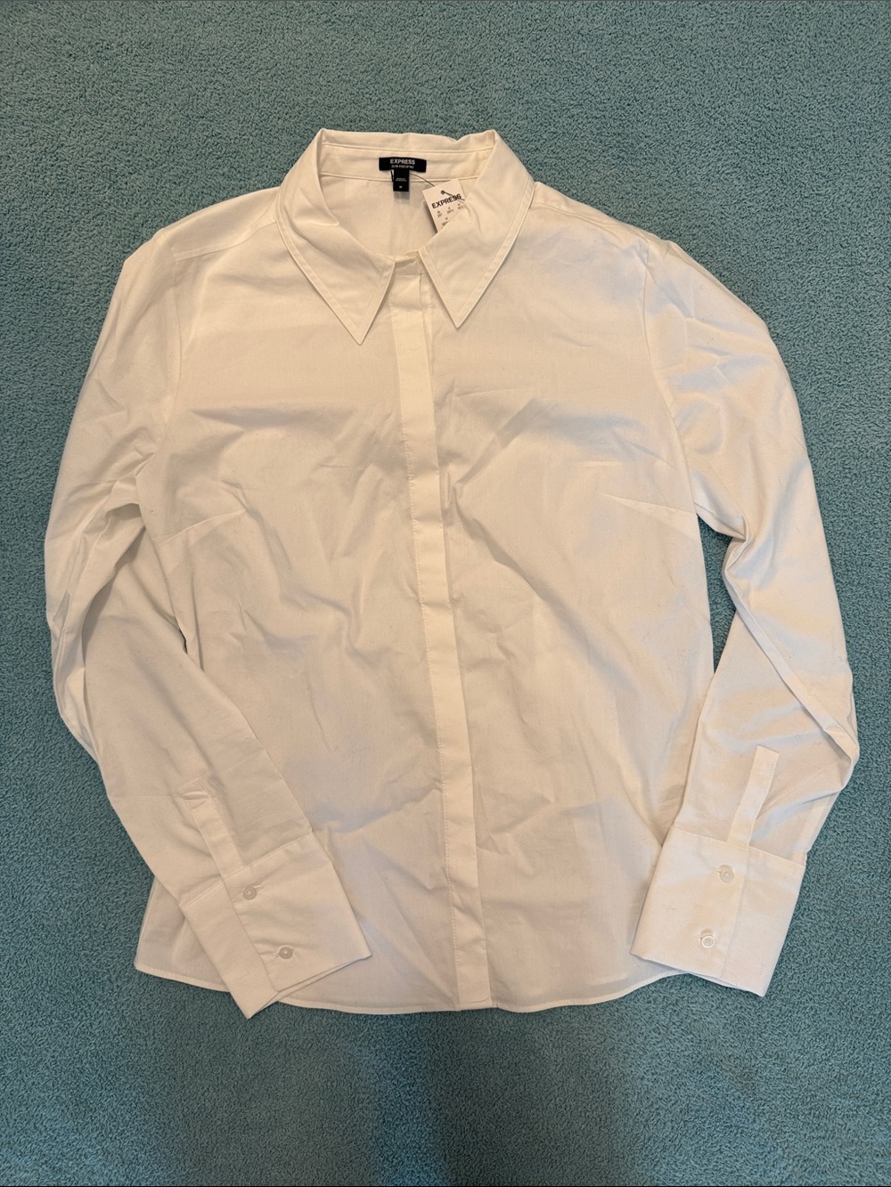 Express White Women's Classic Button-Up Shirt